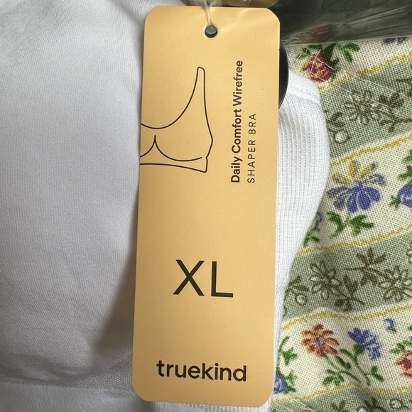 Truekind Shaper Bra Daily Comfort Wireless White Size XL New With Bra Extender - Picture 7 of 7